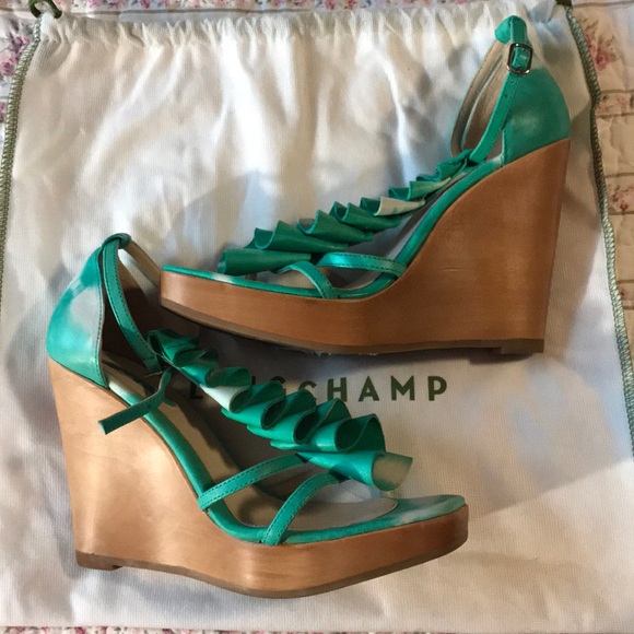 EUC Longchamp Wedges - Picture 2 of 6